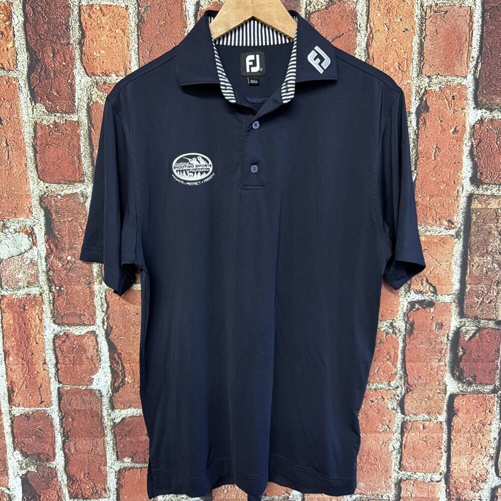 Footjoy Mens Button Down National Shooting Sports Foundation Shirt Golf Small
